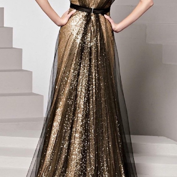 New Women Evening dresses gown with sleeves 3SQ - Picture 2 of 6